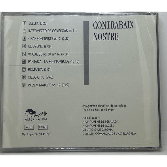 Rare HTF Brand New Factory Sealed Contabaix Nostre Classical World Music Spain - Picture 2 of 2